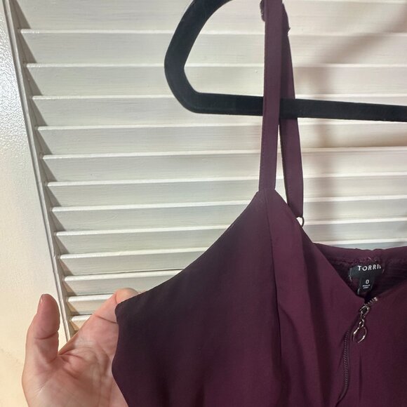 Torrid Georgette Babydoll Hanky-Hem Cami – Winetasting – Size 0 - Picture 6 of 13